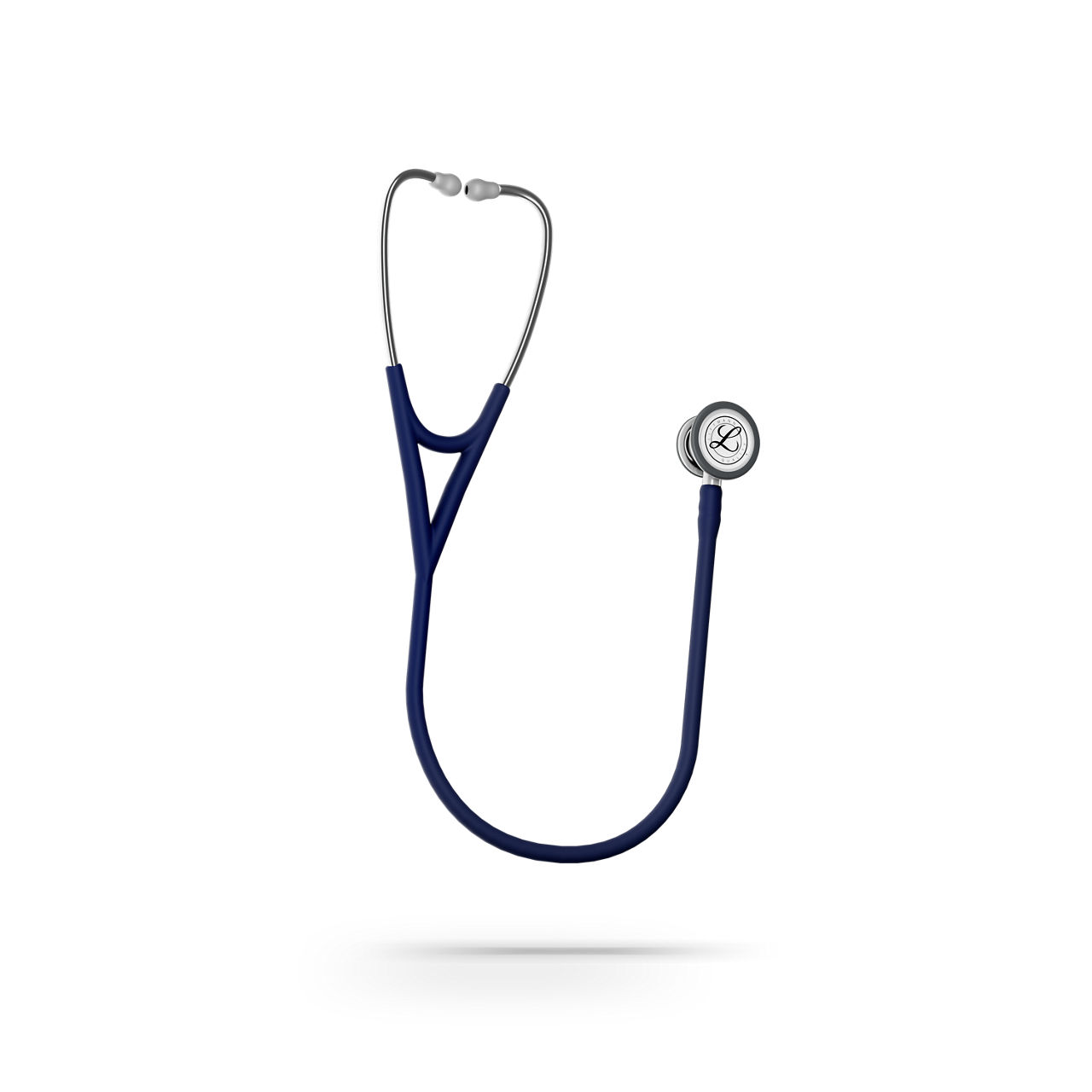 Littmann® Cardiology IV™ Stethoscope 6187c Satin-finish Midnight Blue Tube product render - angled