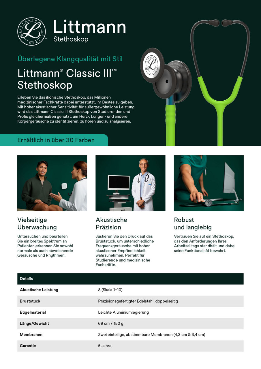 Littmann Classic III Verkaufsblatt A4 Digital
