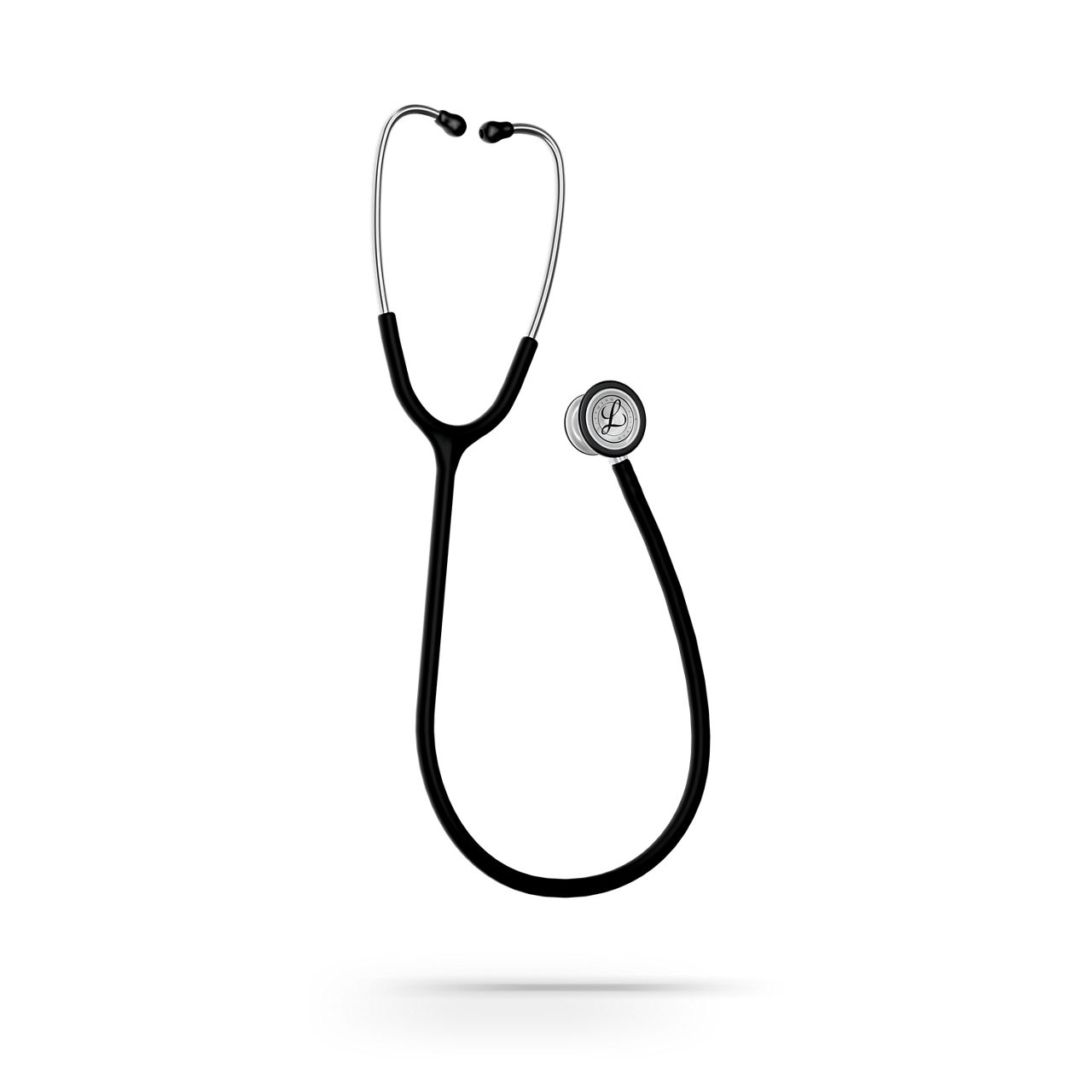 Littmann® Classic III™ Stethoscope 5620 Black Tube product render - angled