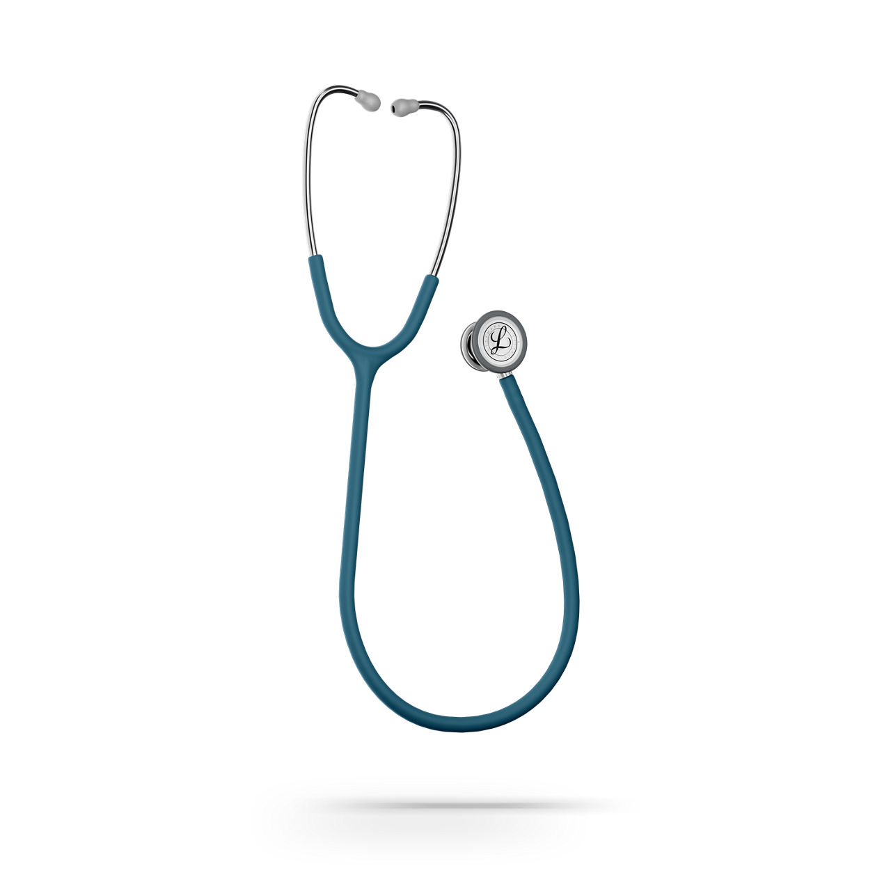 Littmann® Classic III™ Stethoscope 5623 Caribbean Blue Tube product render - angled