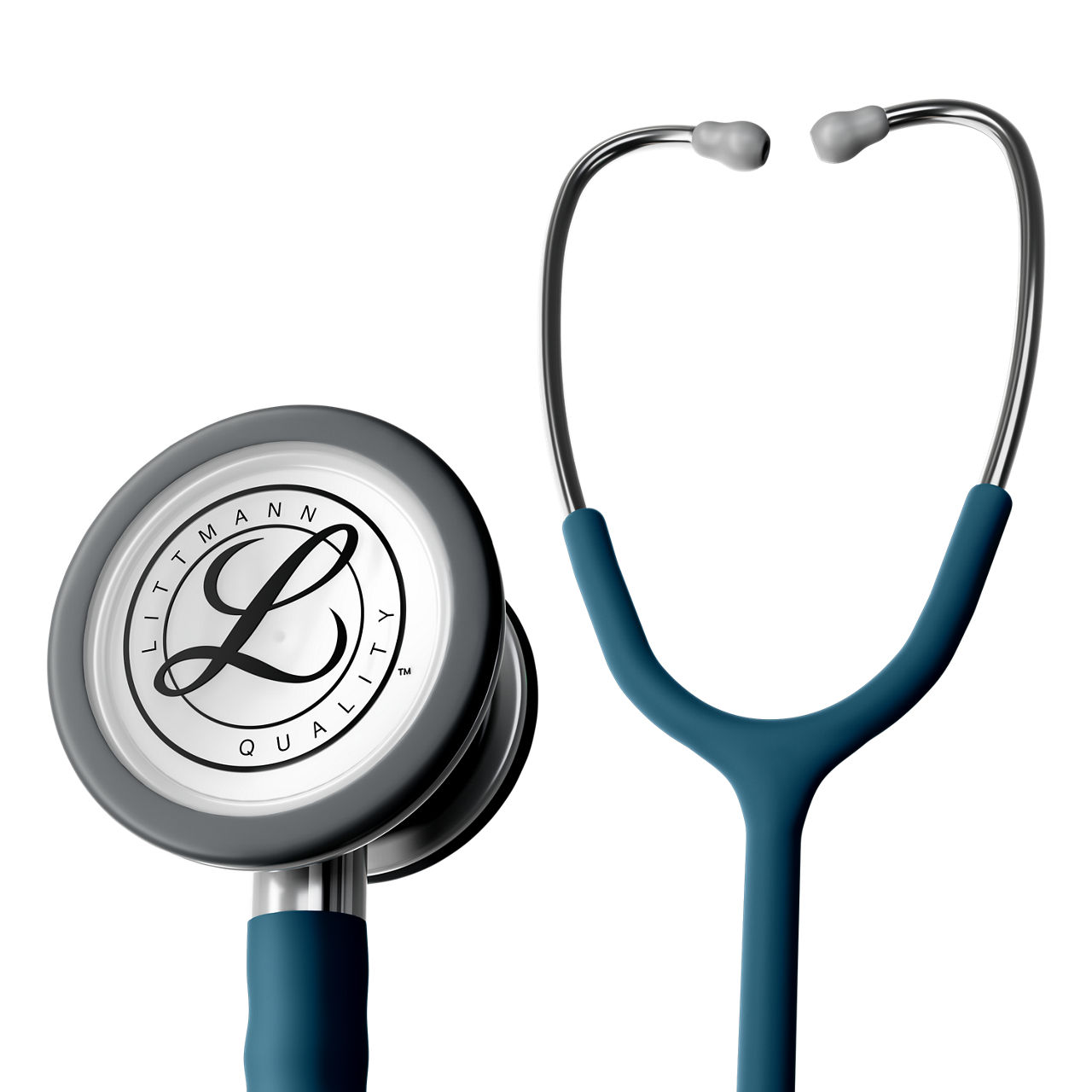 Littmann® Classic III™ Stethoscope 5623 Caribbean Blue Tube product render - in action