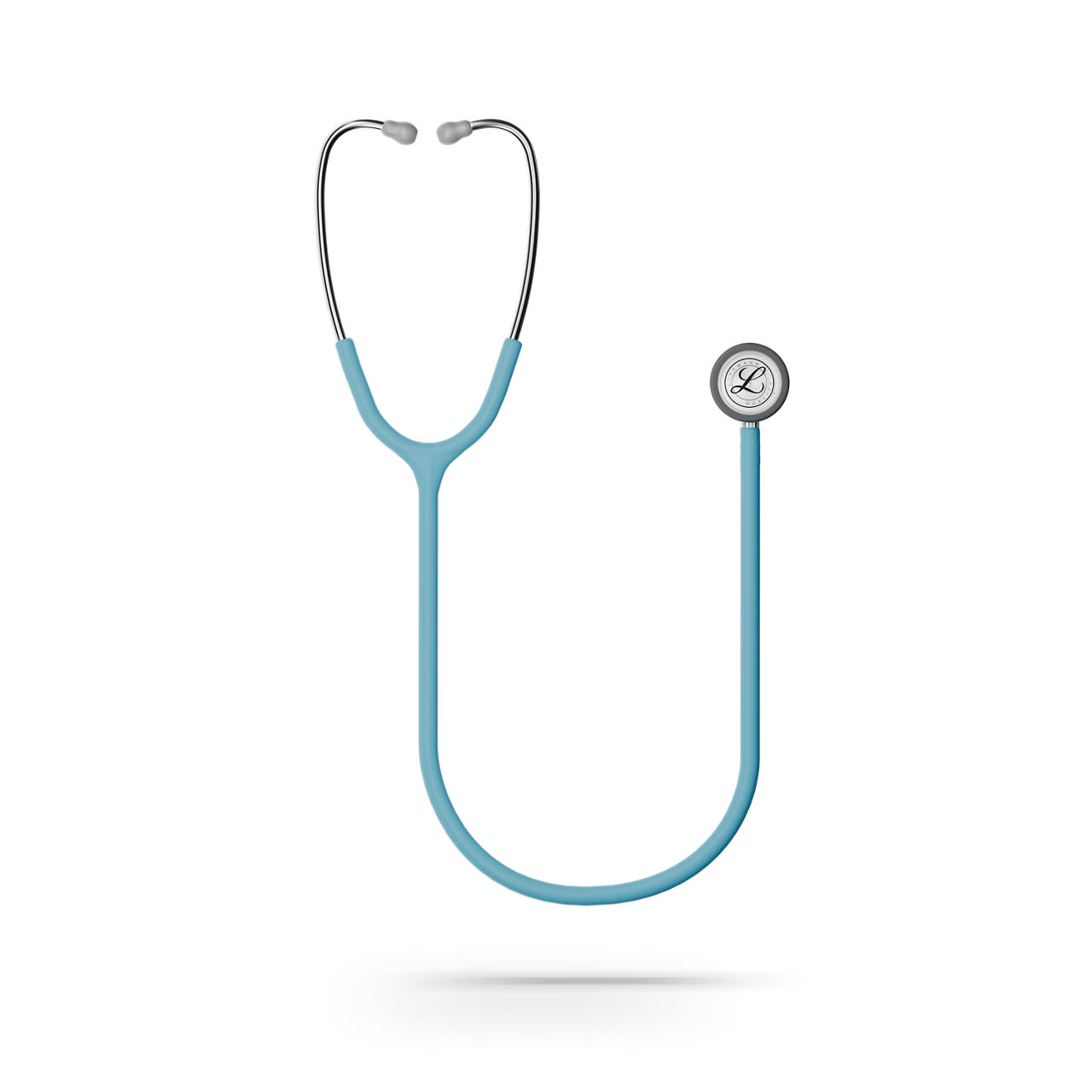 Littmann® Classic III™ Stethoscope 5912c Satin-finish Marine Blue Tube product render - straight