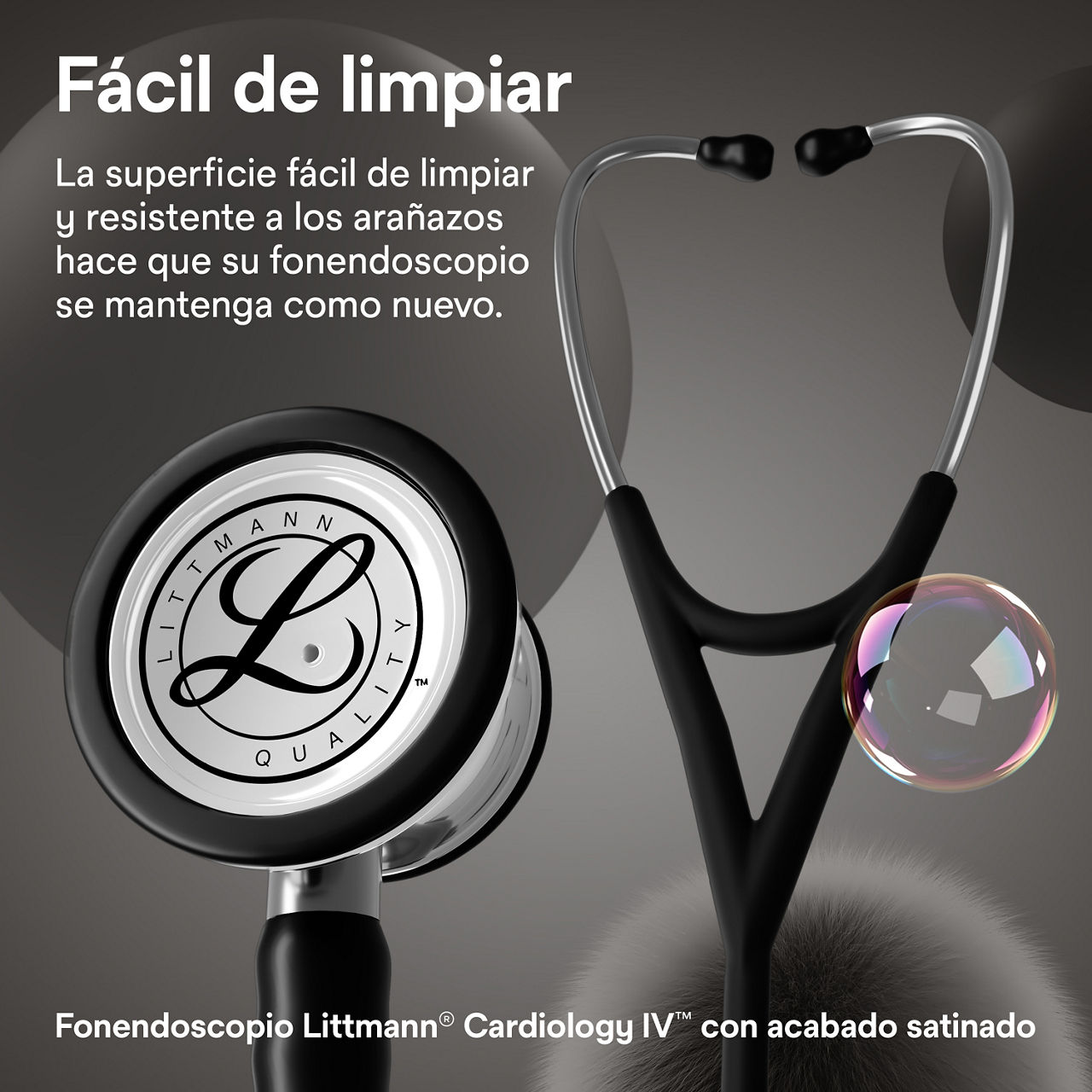 Littmann acabado satinado B+ Cardiology – Pecho y auriculares color negro (3000x3000)