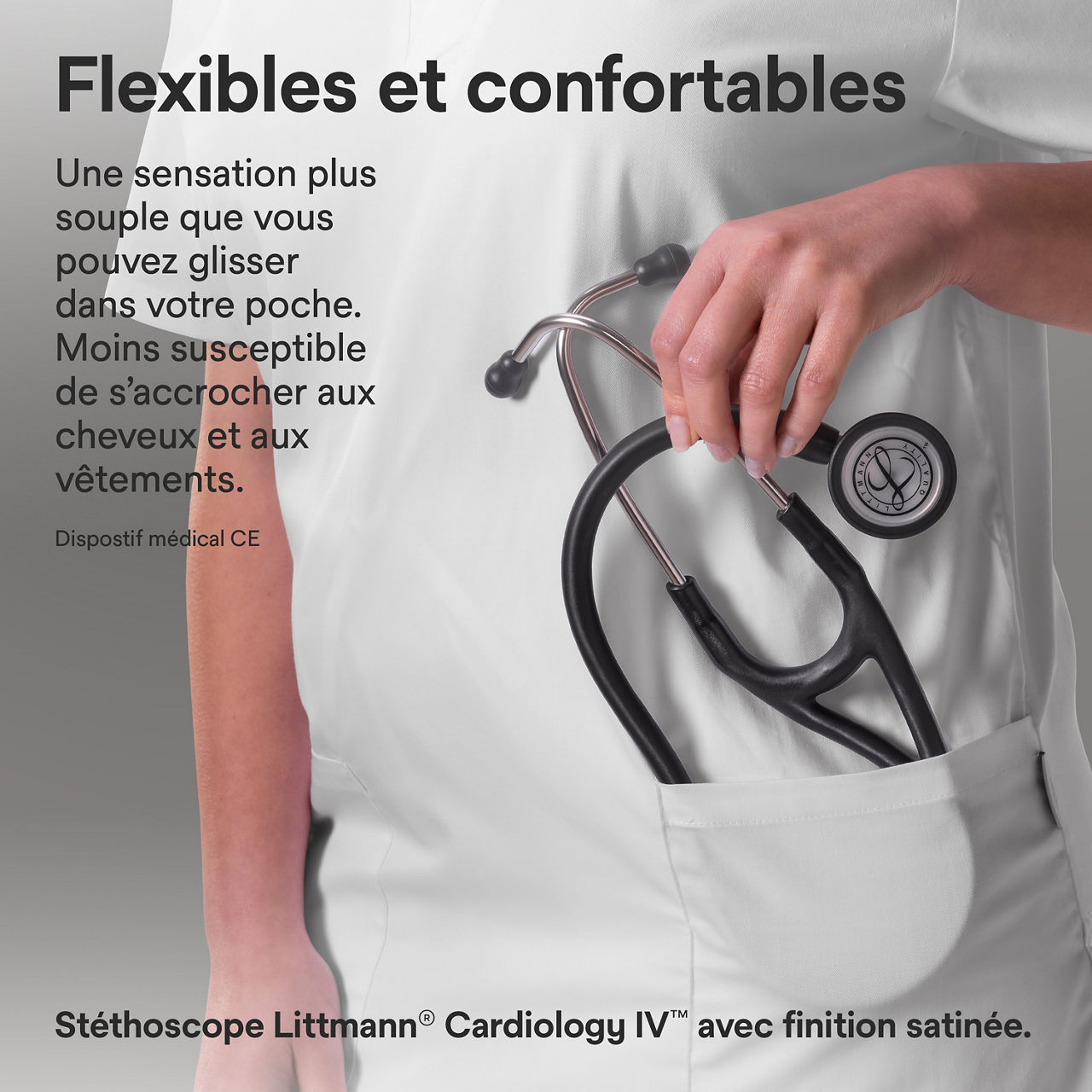 Littmann finition satinée B+ Cardiology – En poche couleur noir (3000x3000)