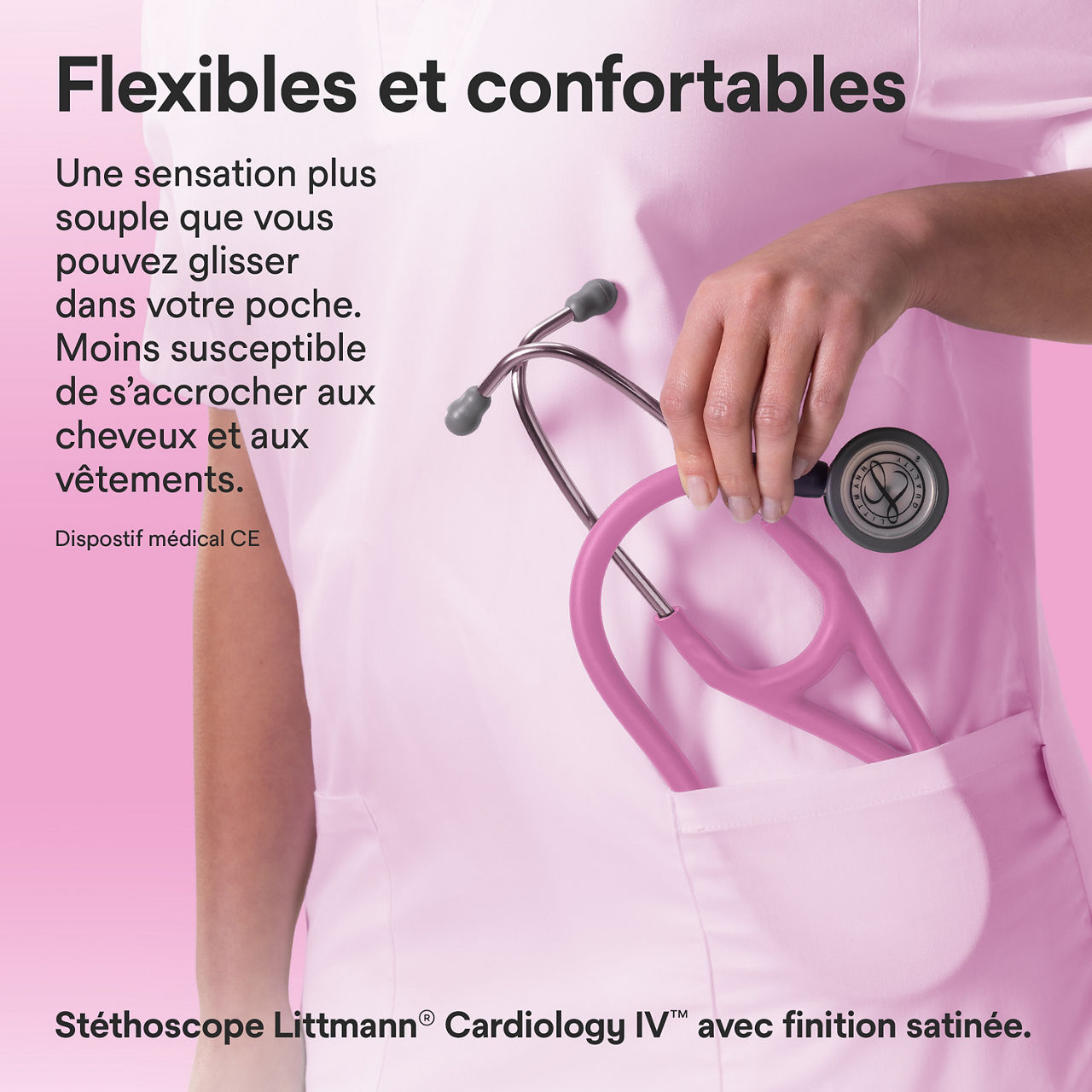Littmann finition satinée B+ Cardiology – En poche couleur rose (3000x3000)