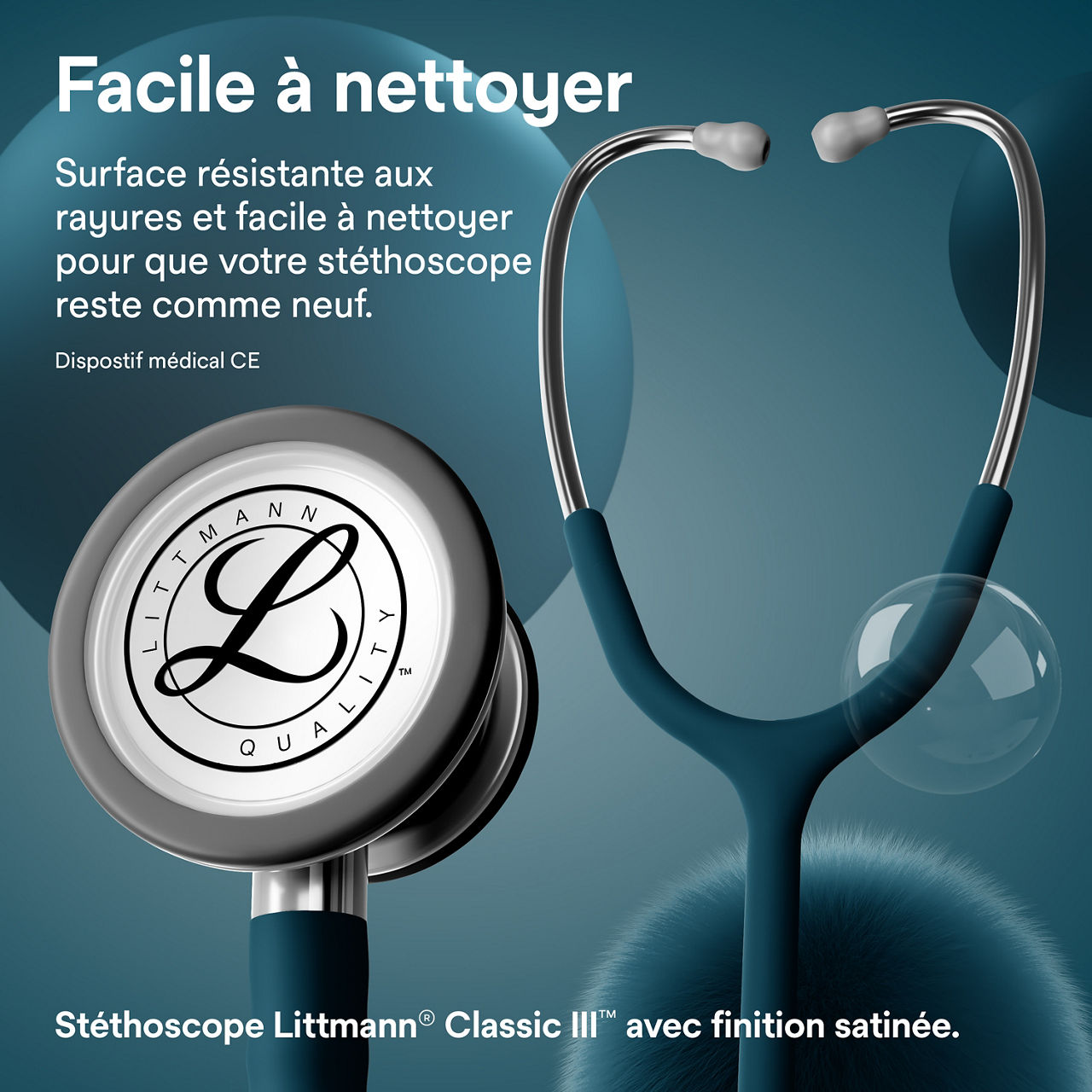 Littmann satinée B+ Classic – Pavillon et embouts auriculaires couleur caribbean (3000x3000)