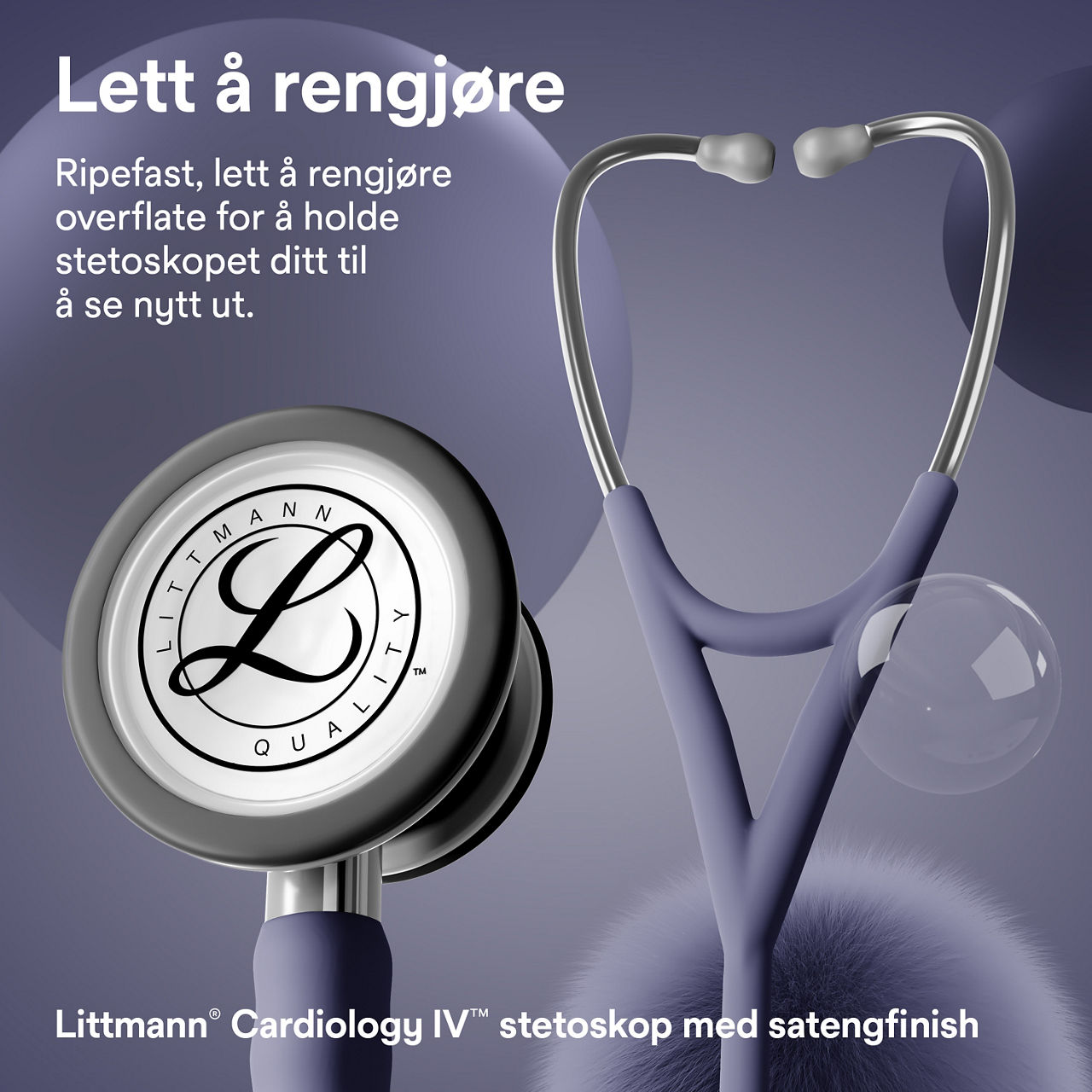 Littmann Cardiology stetoskop midnight satin finish bryst og øre