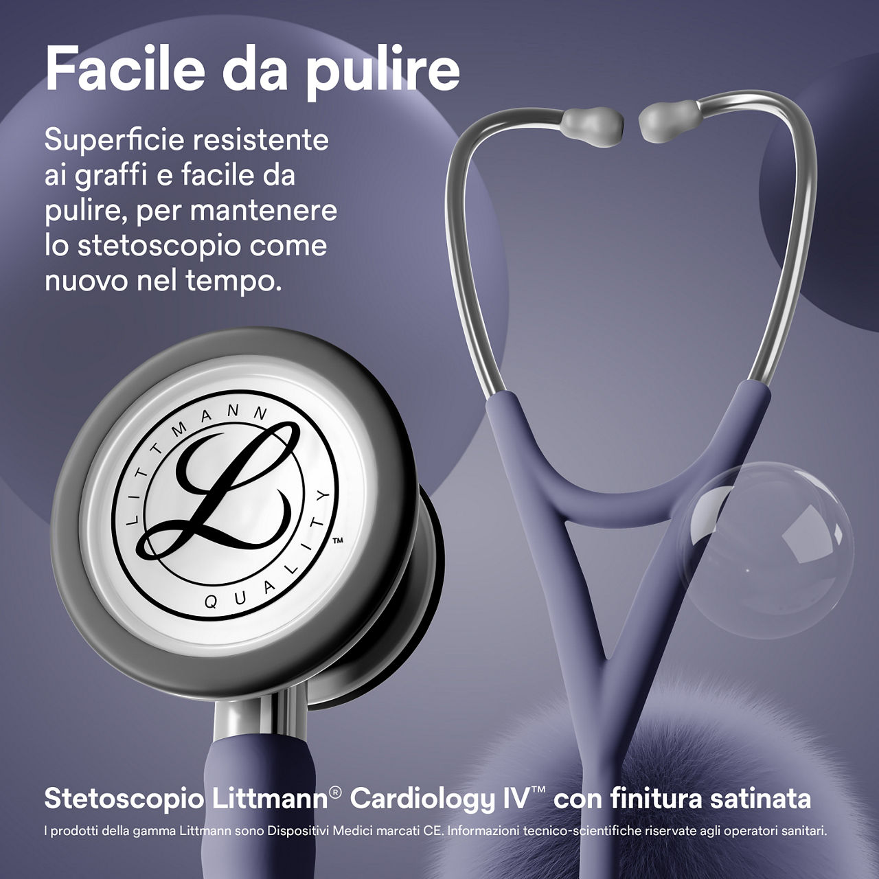 Littmann Cardiology Satin Finish stetoscopio midnight con testina e auricolari
