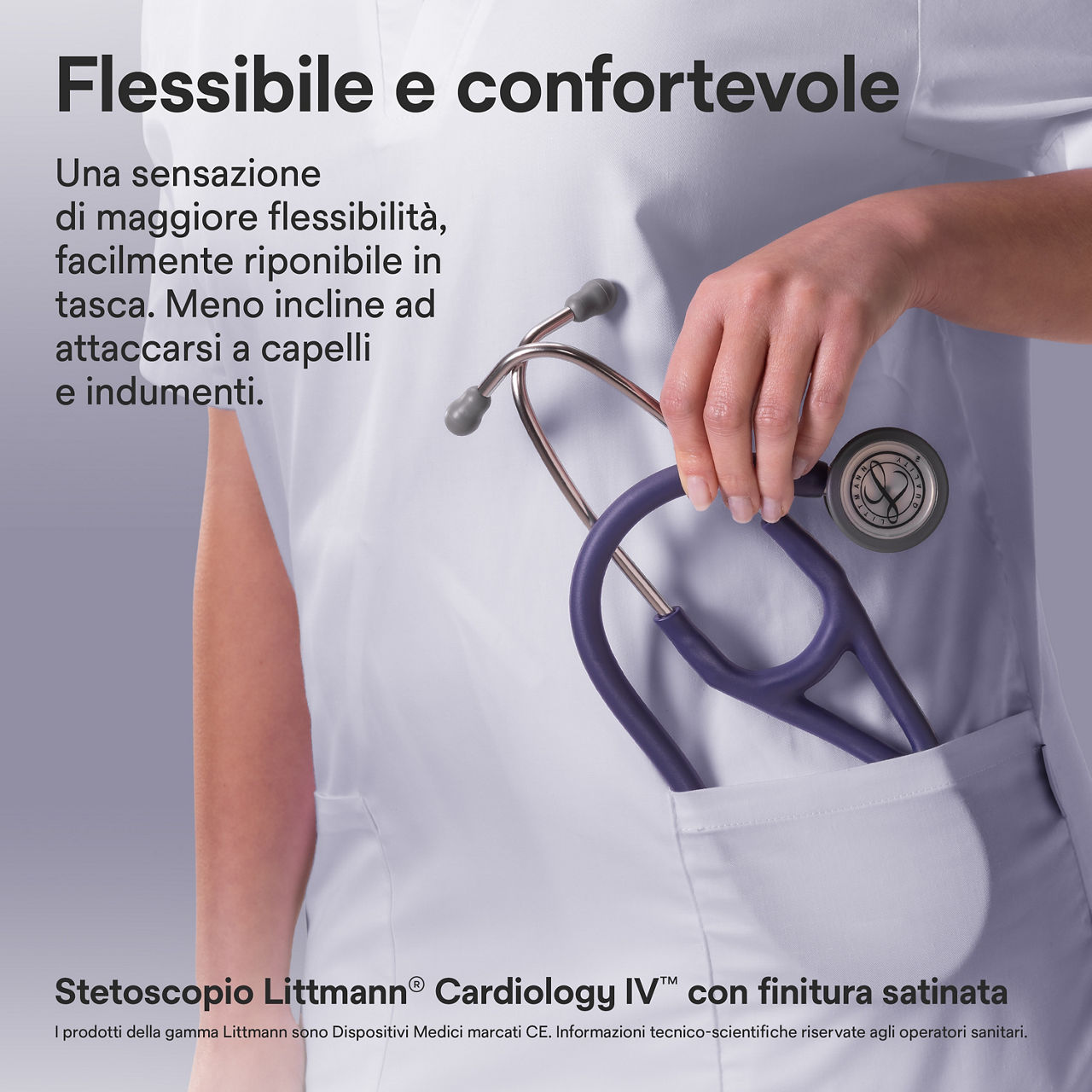 Littmann Cardiology Satin Finish stetoscopio midnight nel taschino