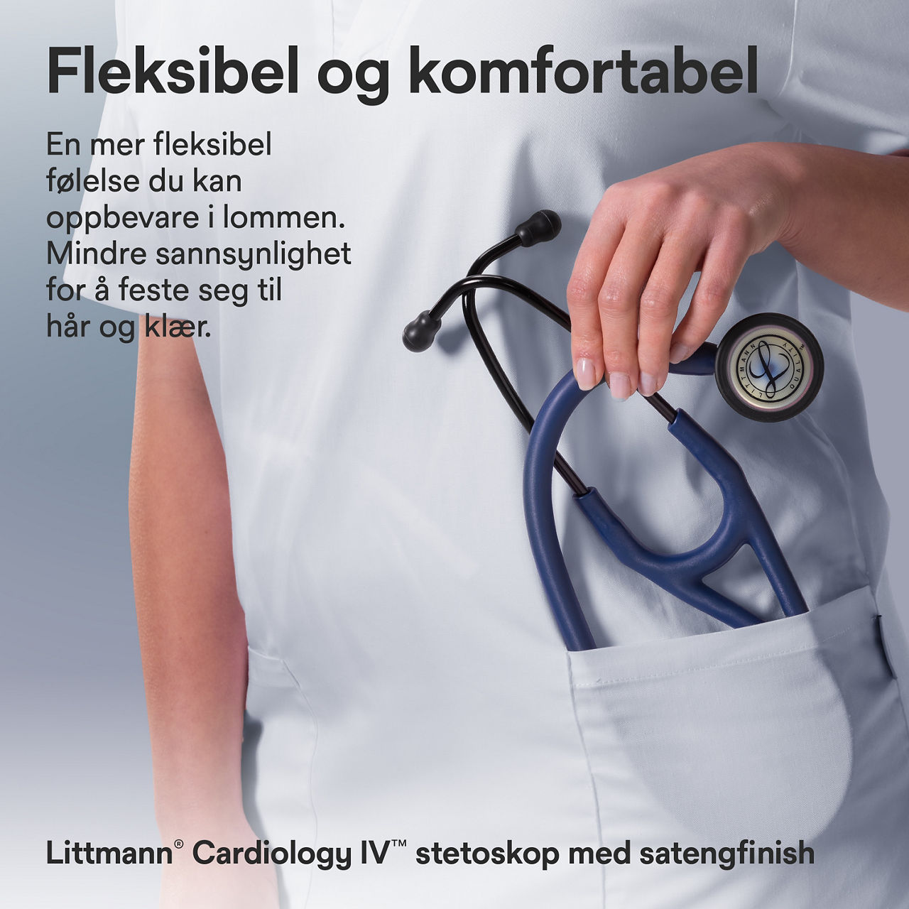 Littmann Cardiology stetoskop navy satin finish i lomme