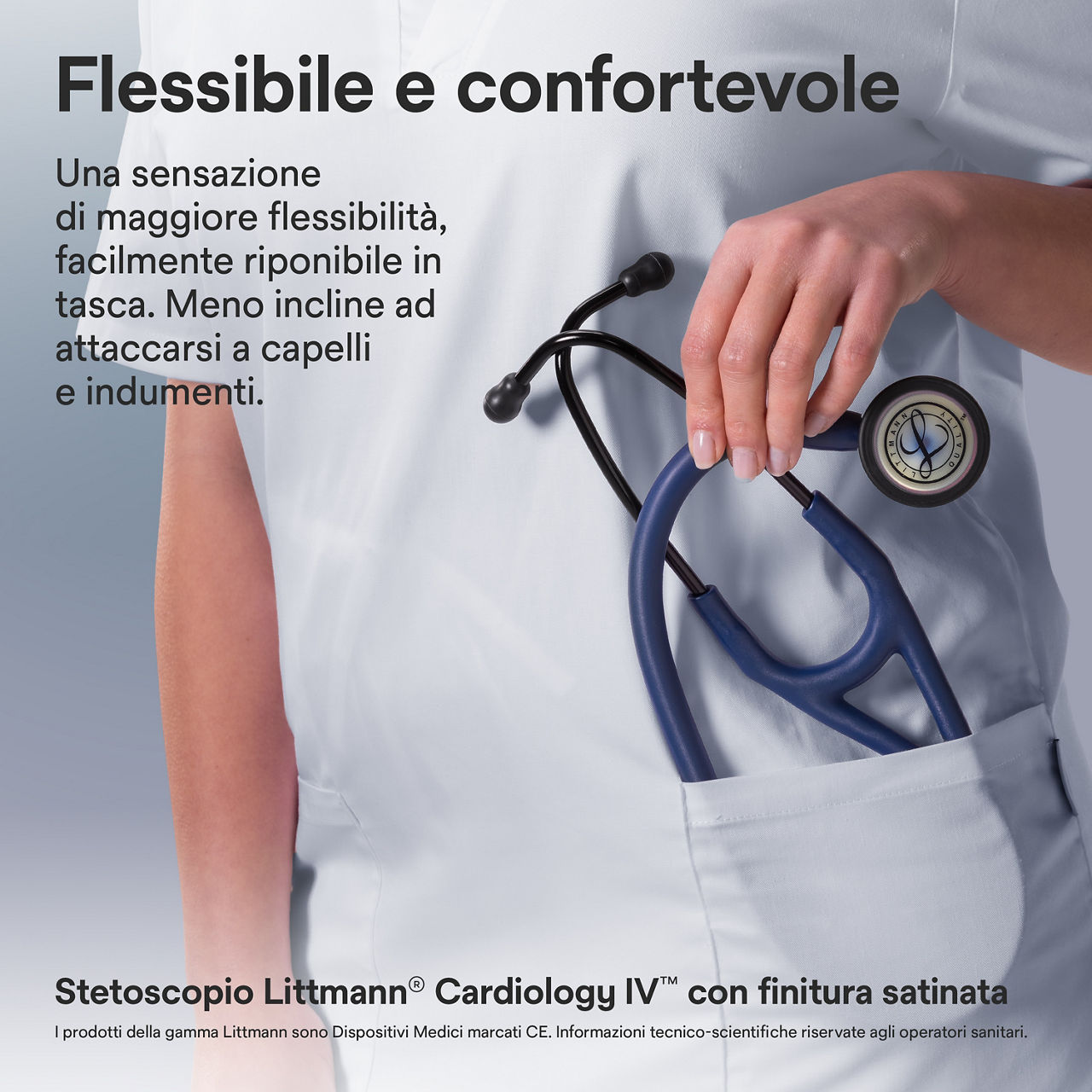 Littmann Cardiology Satin Finish stetoscopio navy nel taschino