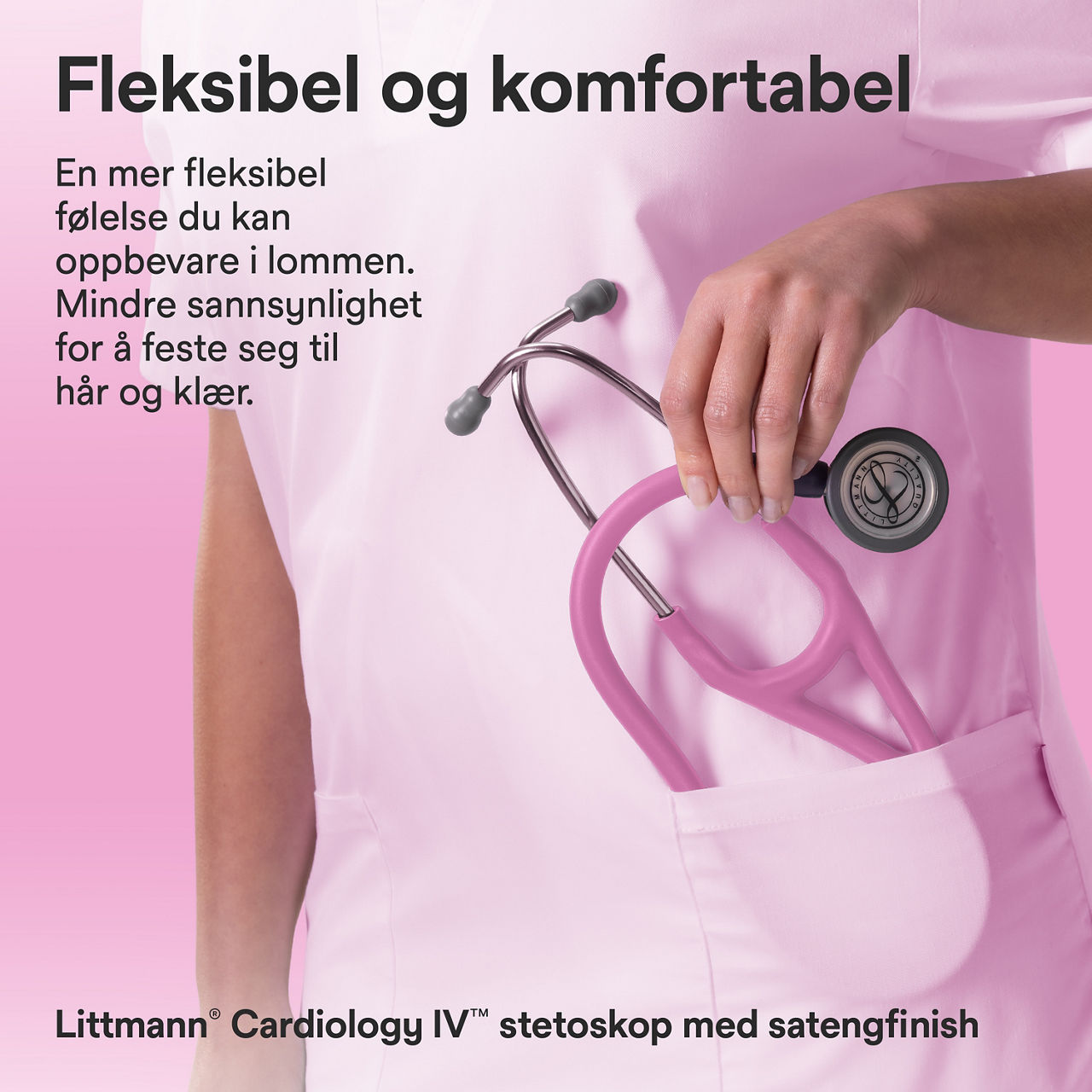Littmann Cardiology stetoskop rose satin finish i lomme