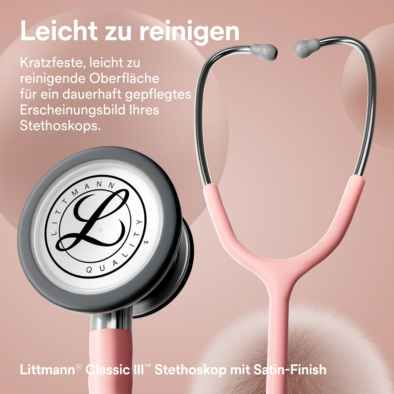 Littmann Classic Satin Finish Stethoskop in Champagne mit Bruststück und Ohrbügel