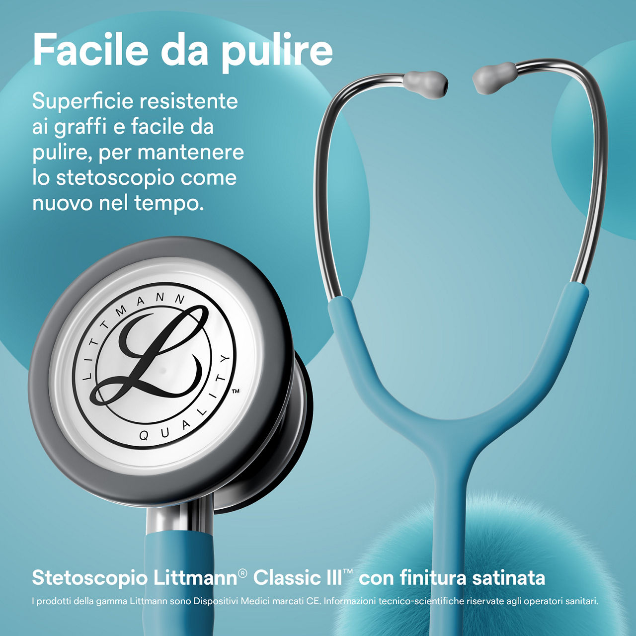 Littmann Classic Satin Finish stetoscopio marine con testina e auricolari