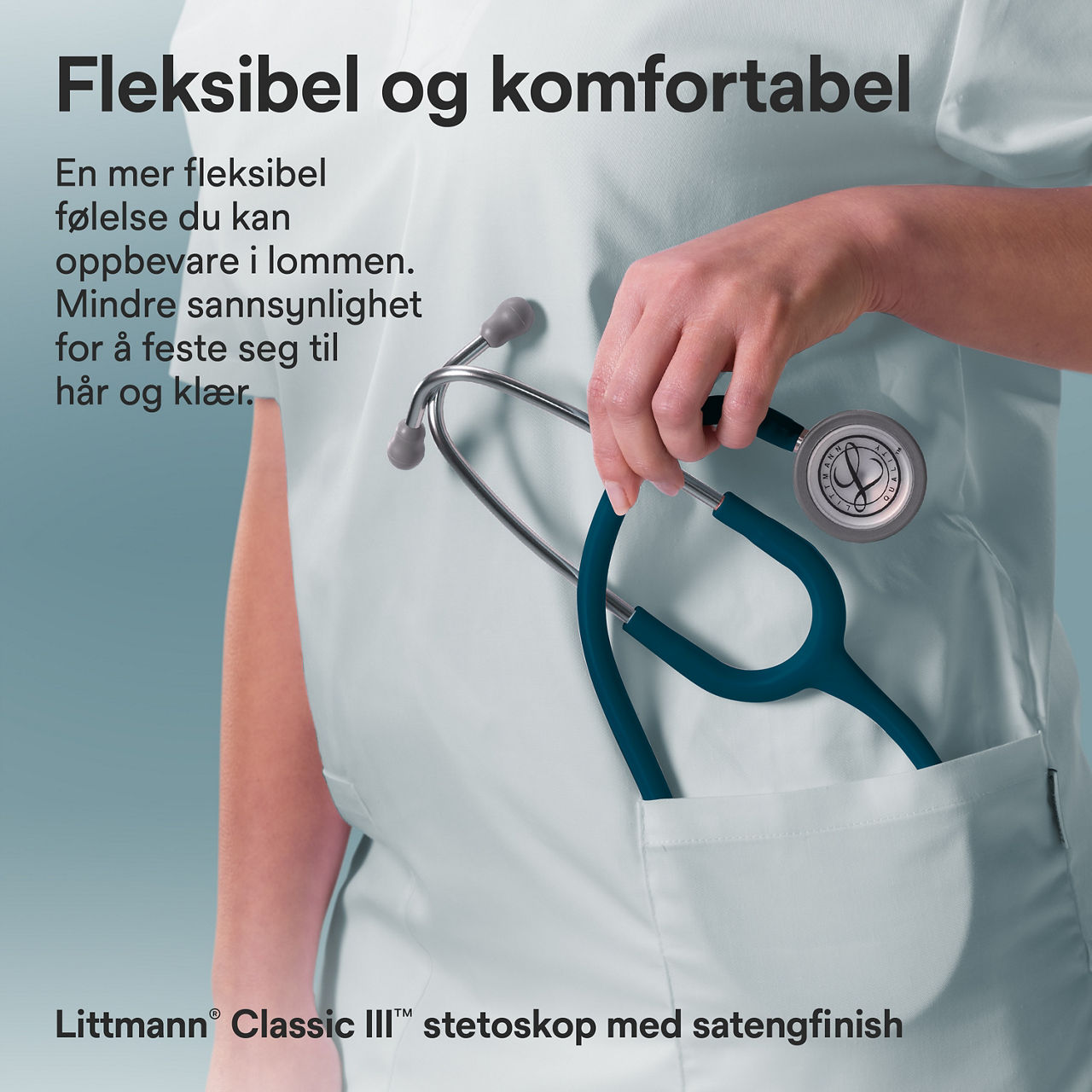 Littmann Classic stetoskop caribbean satin finish i lomme