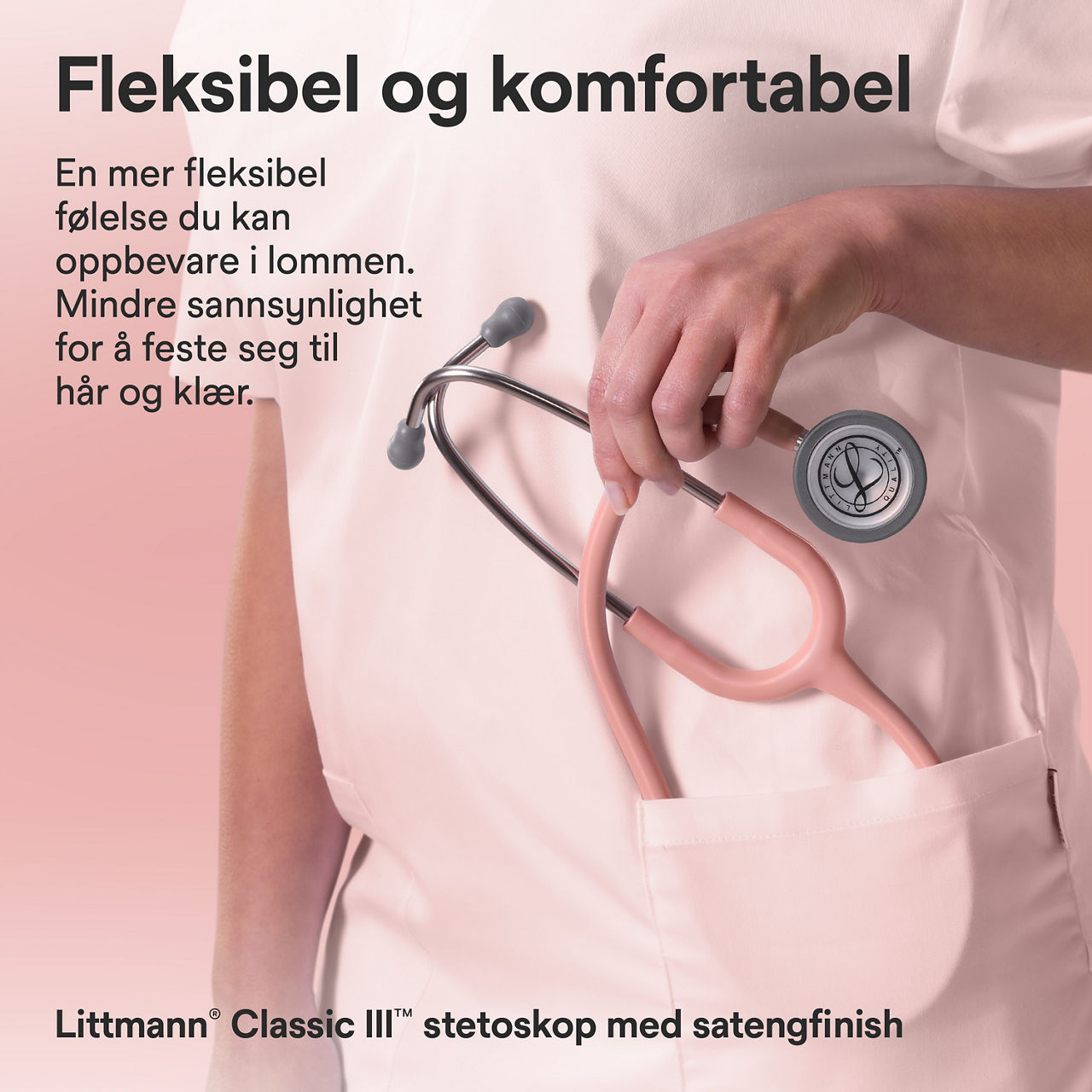 Littmann Classic stetoskop champagne satin finish i lomme