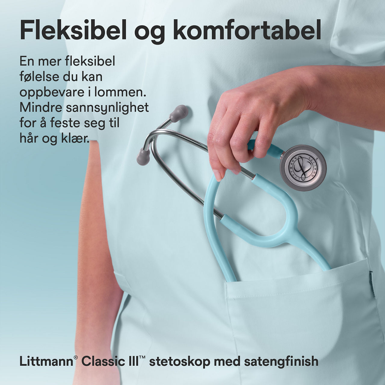 Littmann Classic stetoskop marine satin finish i lomme
