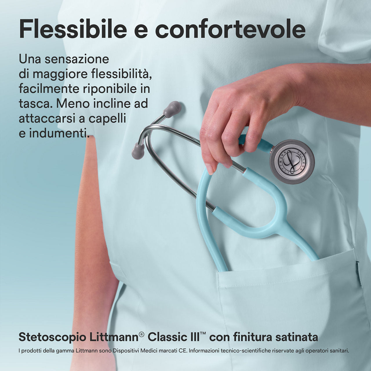 Littmann Classic Satin Finish stetoscopio marine nel taschino