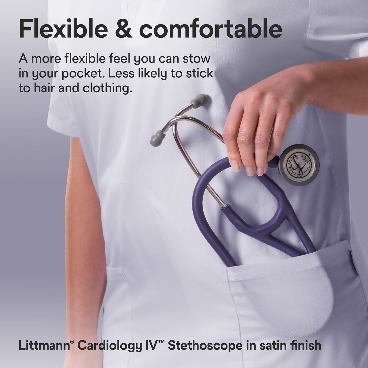 Littmann® Cardiology IV™ Stethoscope Satin Finish B+ Assets 3000x3000 - Midnight