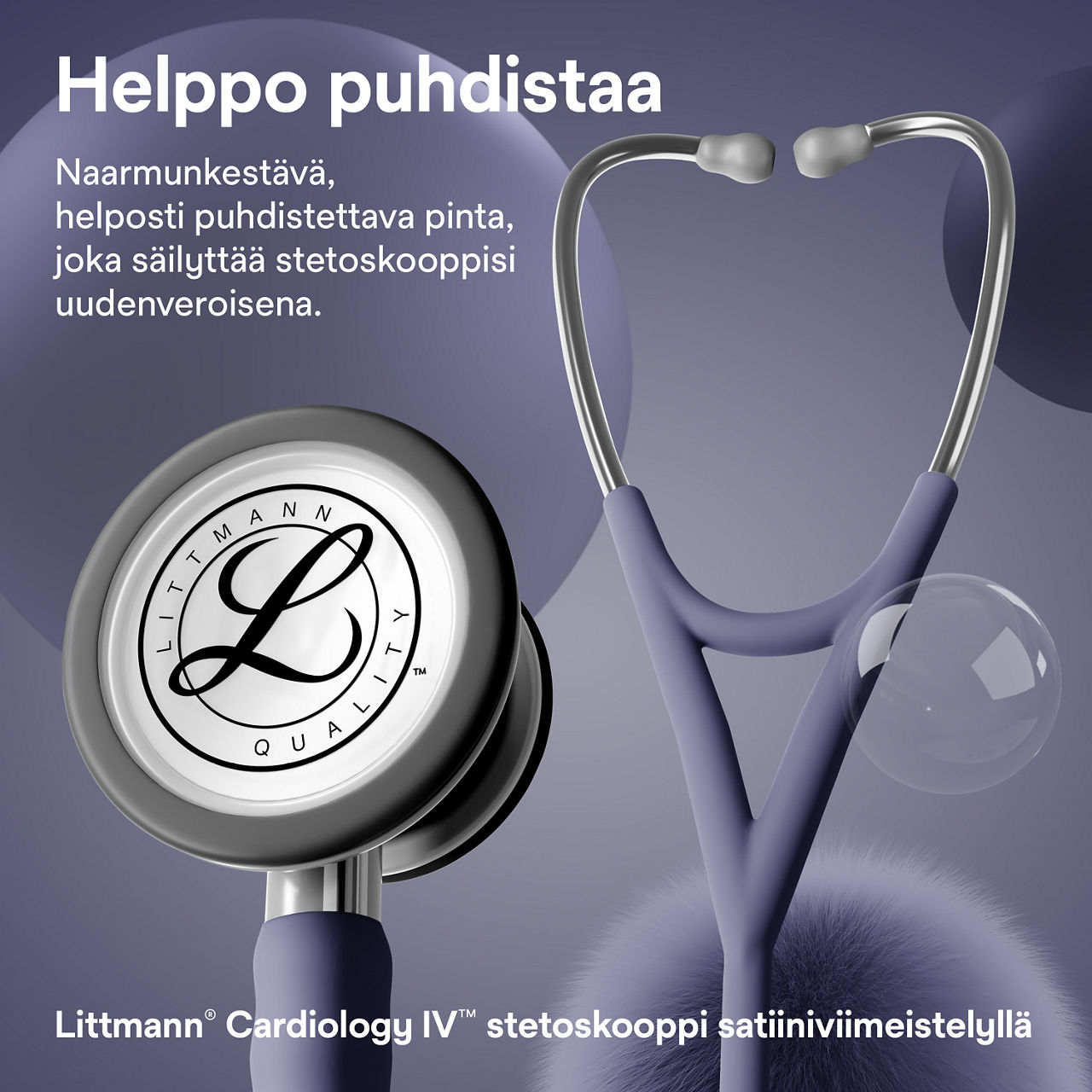 Littmann Cardiology stetoskooppi midnight rintakappale satin finish