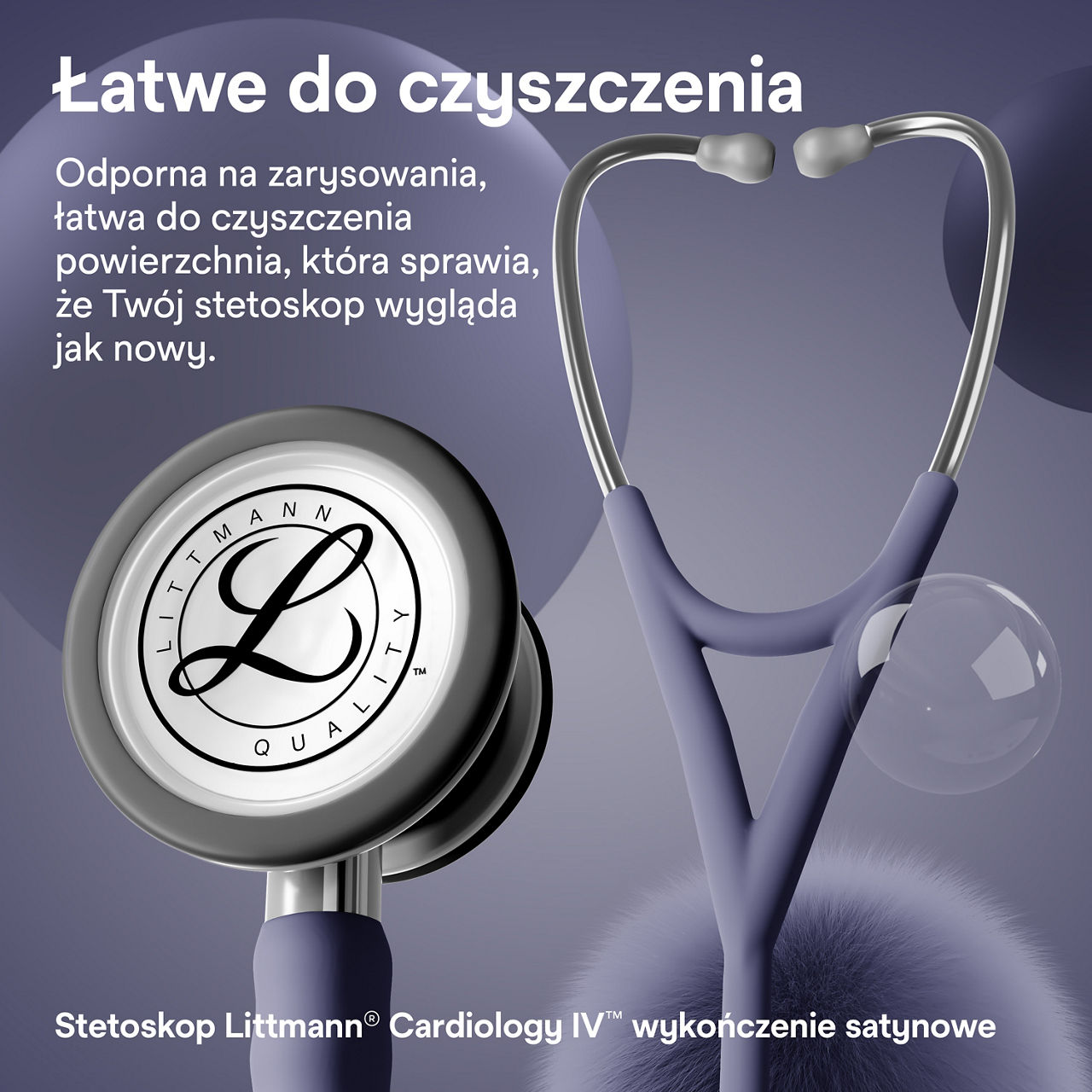 Littmann Satin Finish Kardiologia klatka piersiowa i liry Midnight 3000x3000