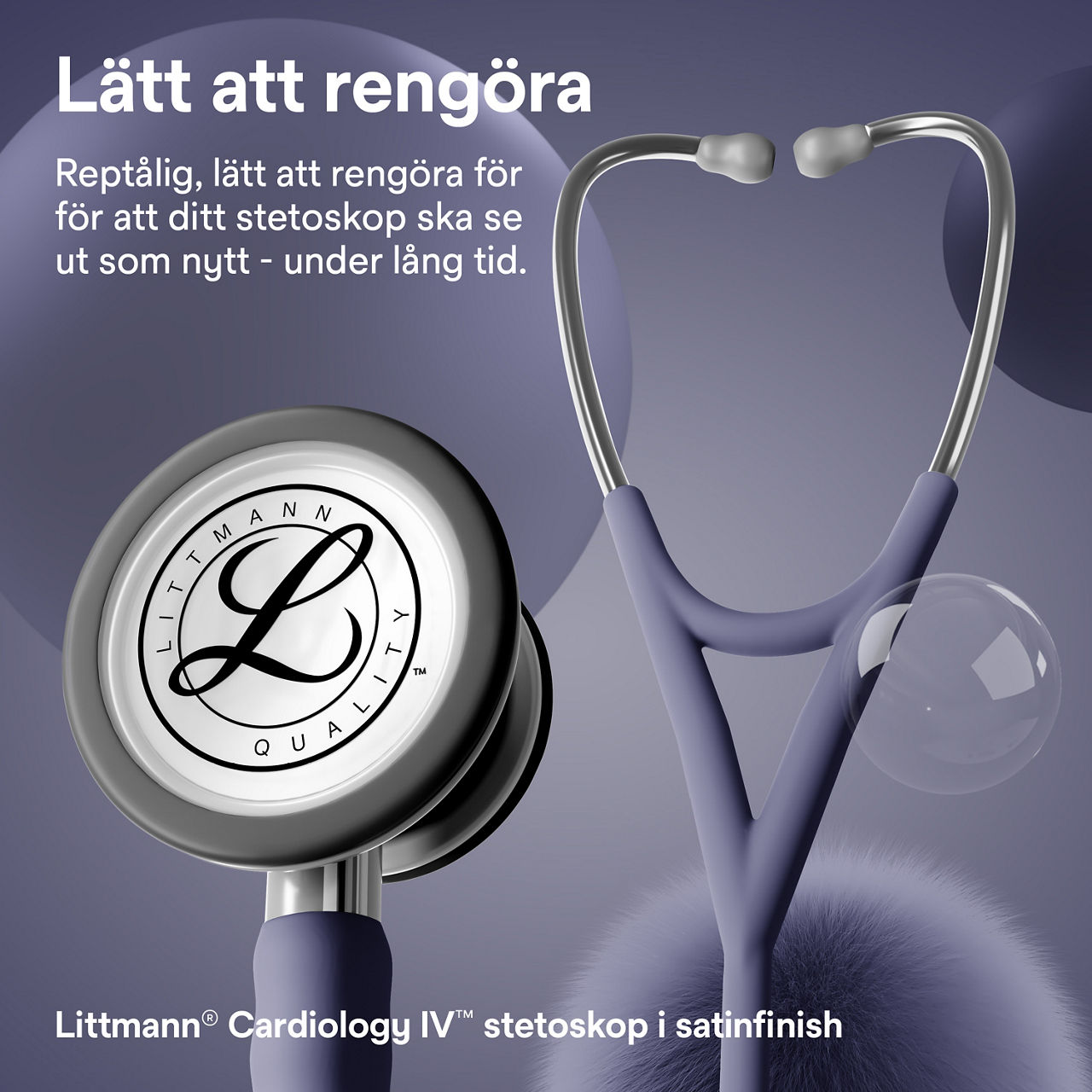 Littmann Satin Finish Kardiologi Stetoskop Bröststycke och Öronbyglar Midnight 3000x3000