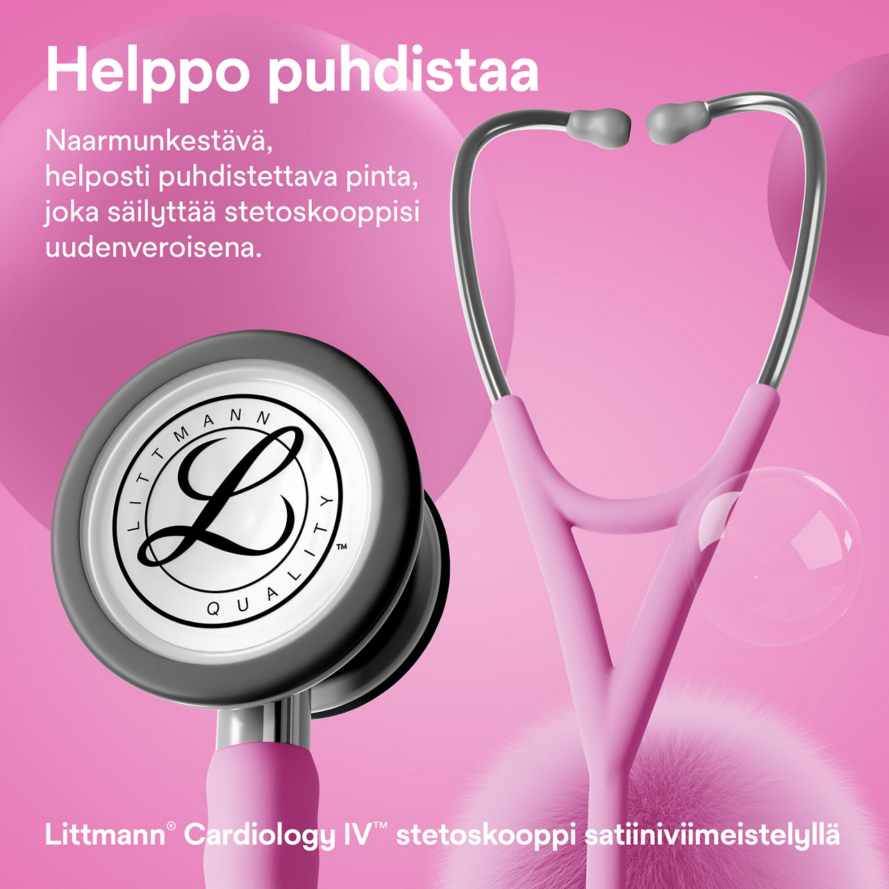 Littmann Cardiology stetoskooppi rose rintakappale satin finish