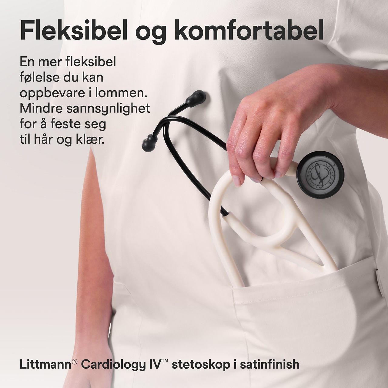 Littmann Satin Finish Kardiologi Stetoskop i Ficka Alabaster 3000x3000