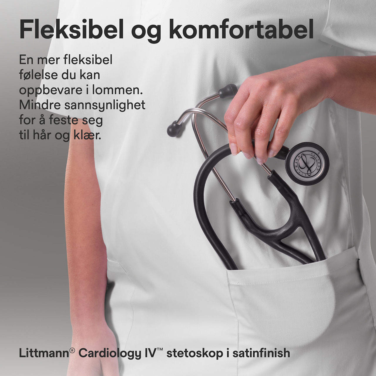 Littmann Satin Finish Kardiologi Stetoskop i Ficka Svart 3000x3000