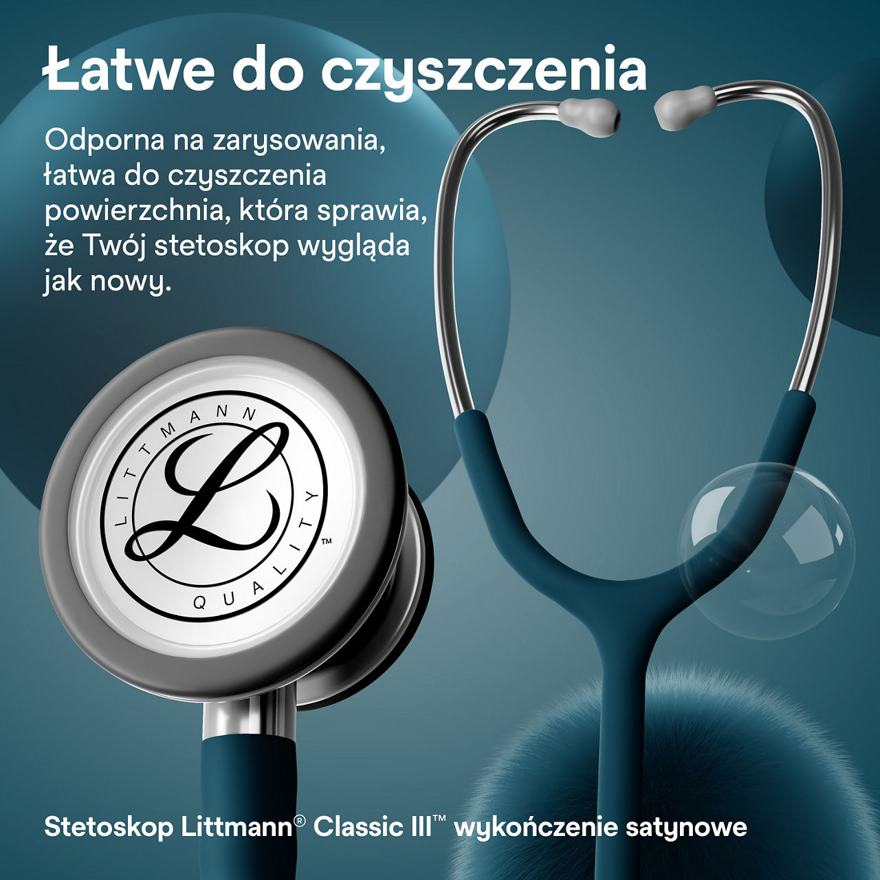 Littmann Satin Finish Classic klatka piersiowa i liry Caribbean 3000x3000