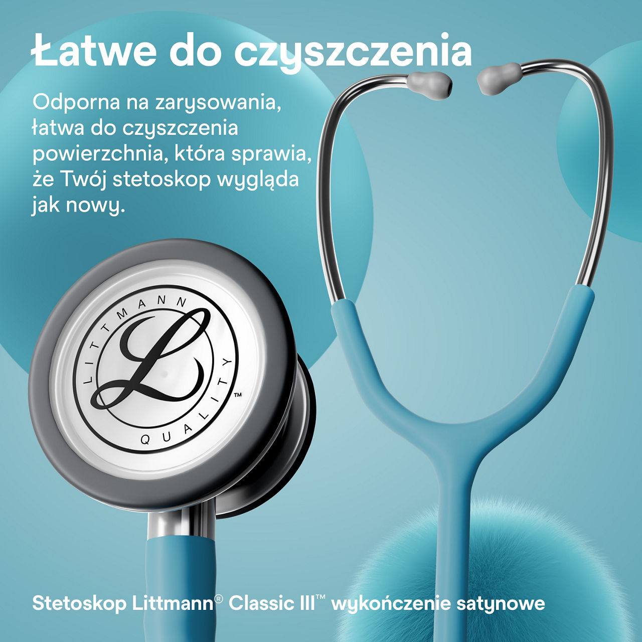 Littmann Satin Finish Classic klatka piersiowa i liry Marine 3000x3000