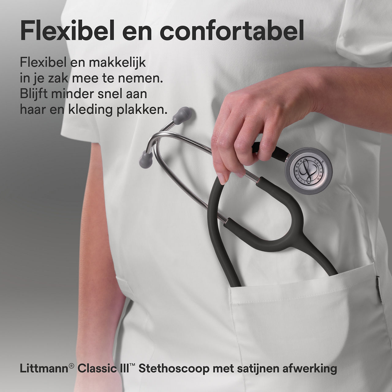 Littmann Classic stethoscoop – Zwart (zakweergave)