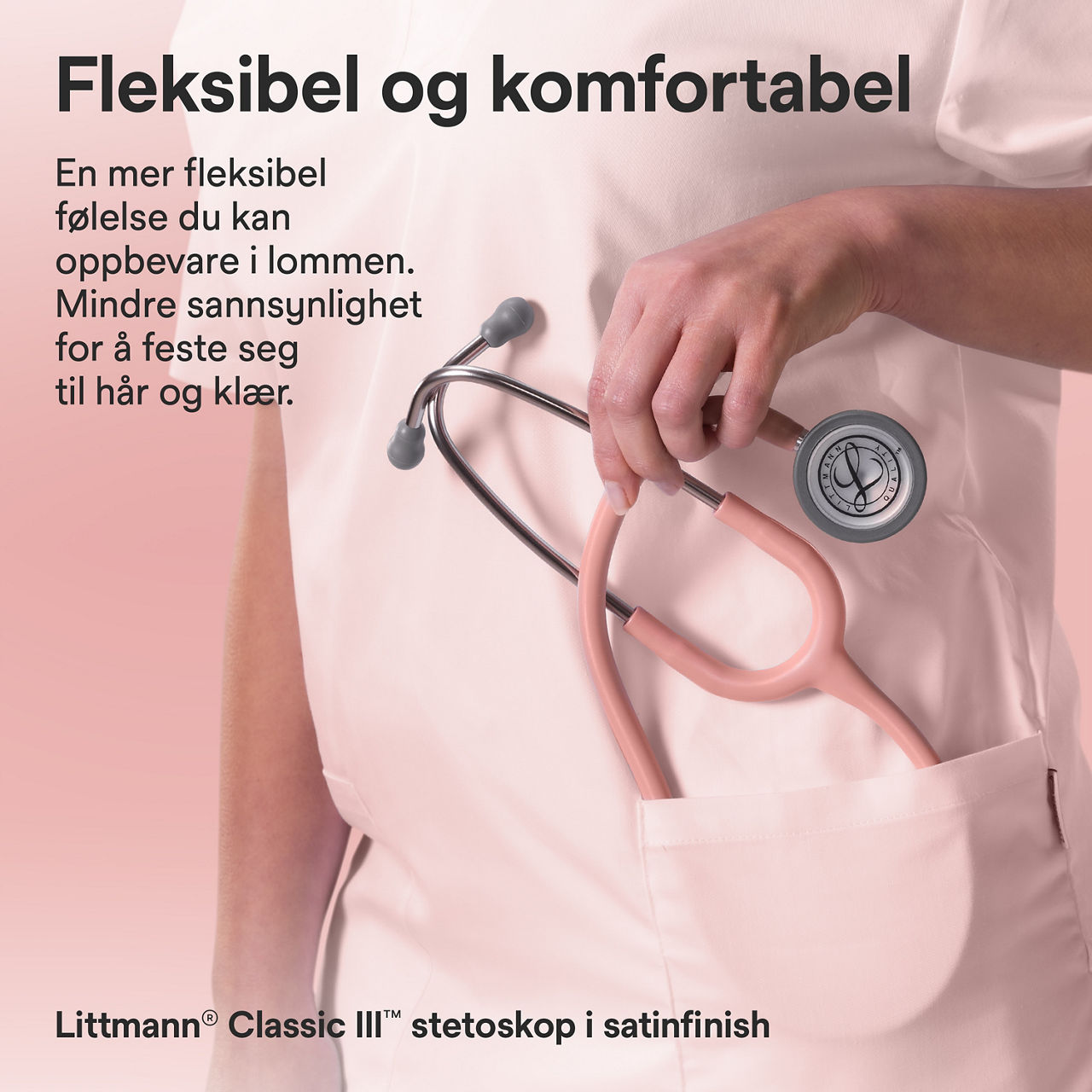 Littmann Satin Finish Classic Stetoskop i Ficka Champagne 3000x3000