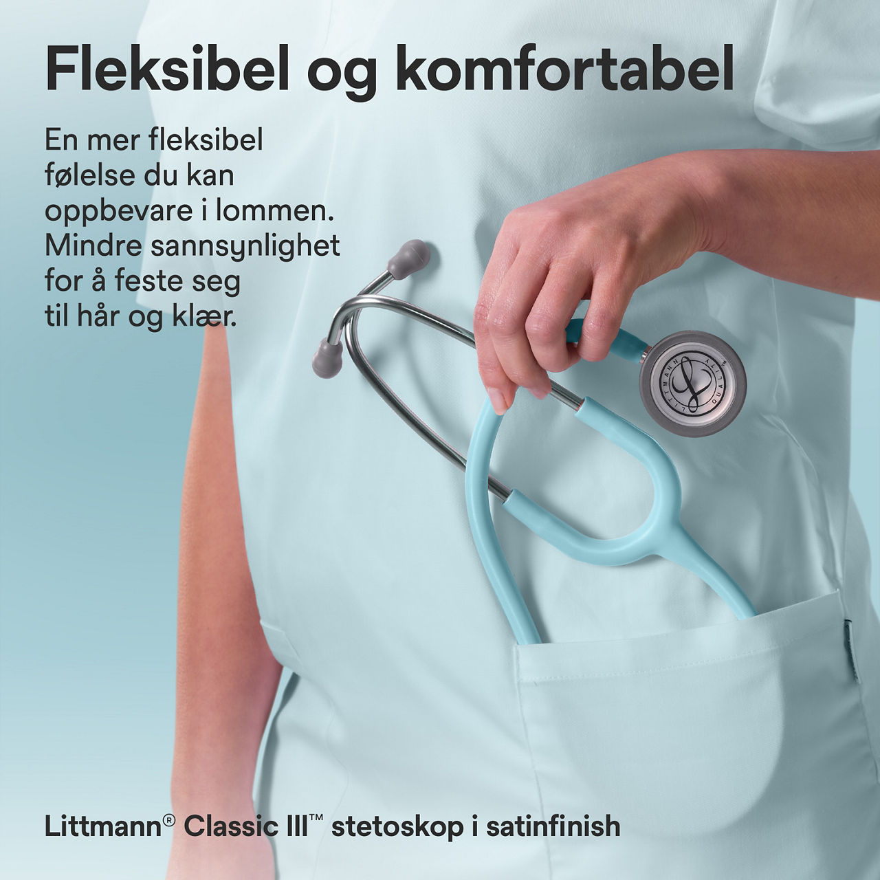 Littmann Satin Finish Classic Stetoskop i Ficka Marin 3000x3000
