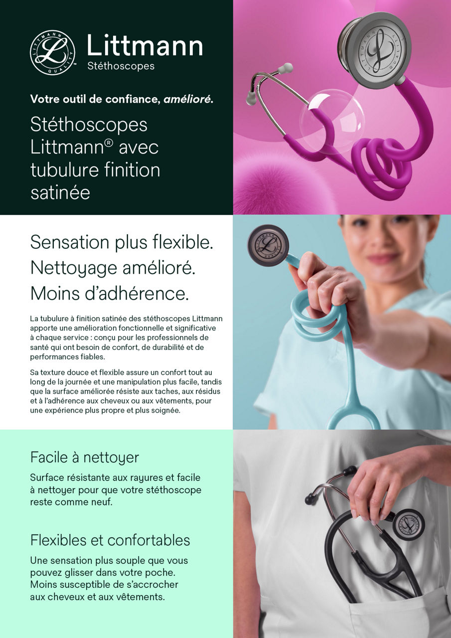 Stéthoscopes Littmann® avec tubulure finition satinée