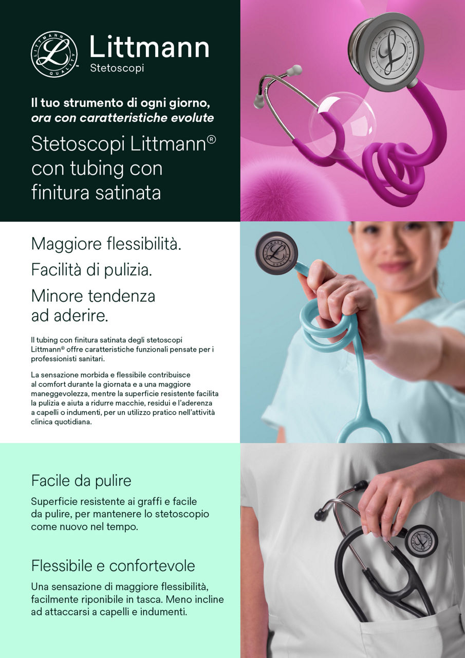 Stetoscopi Littmann® con tubing con finitura satinata