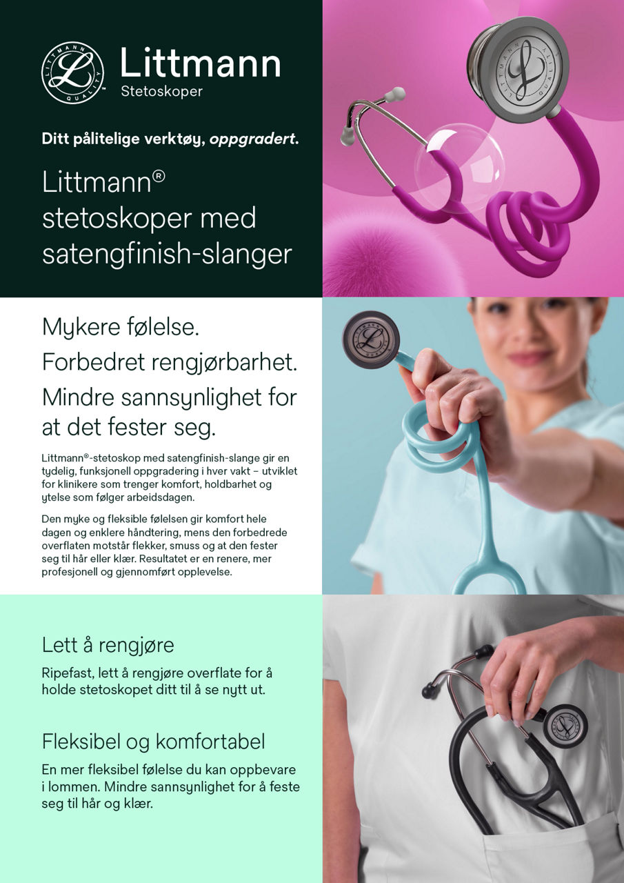 Littmann® stetoskoper med slange med satinfinish