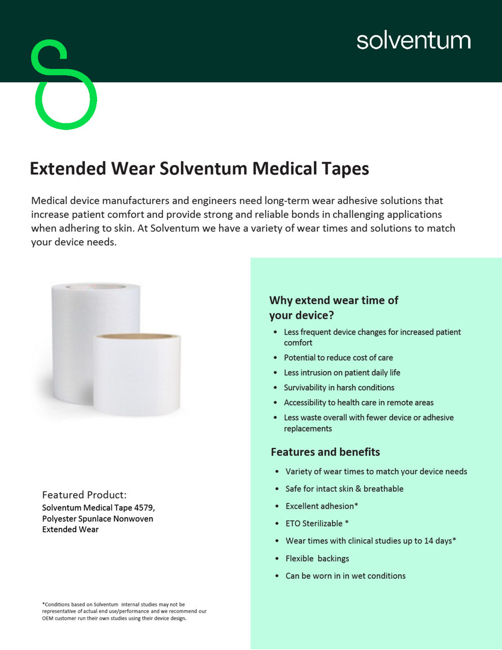Solventum Medical Tape 4579 Sell Sheet
