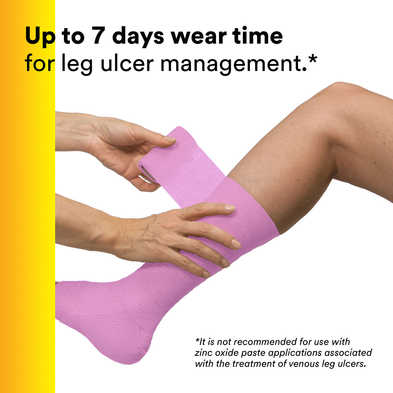 (4) Coban NL: Up to seven days wear time for leg uler management