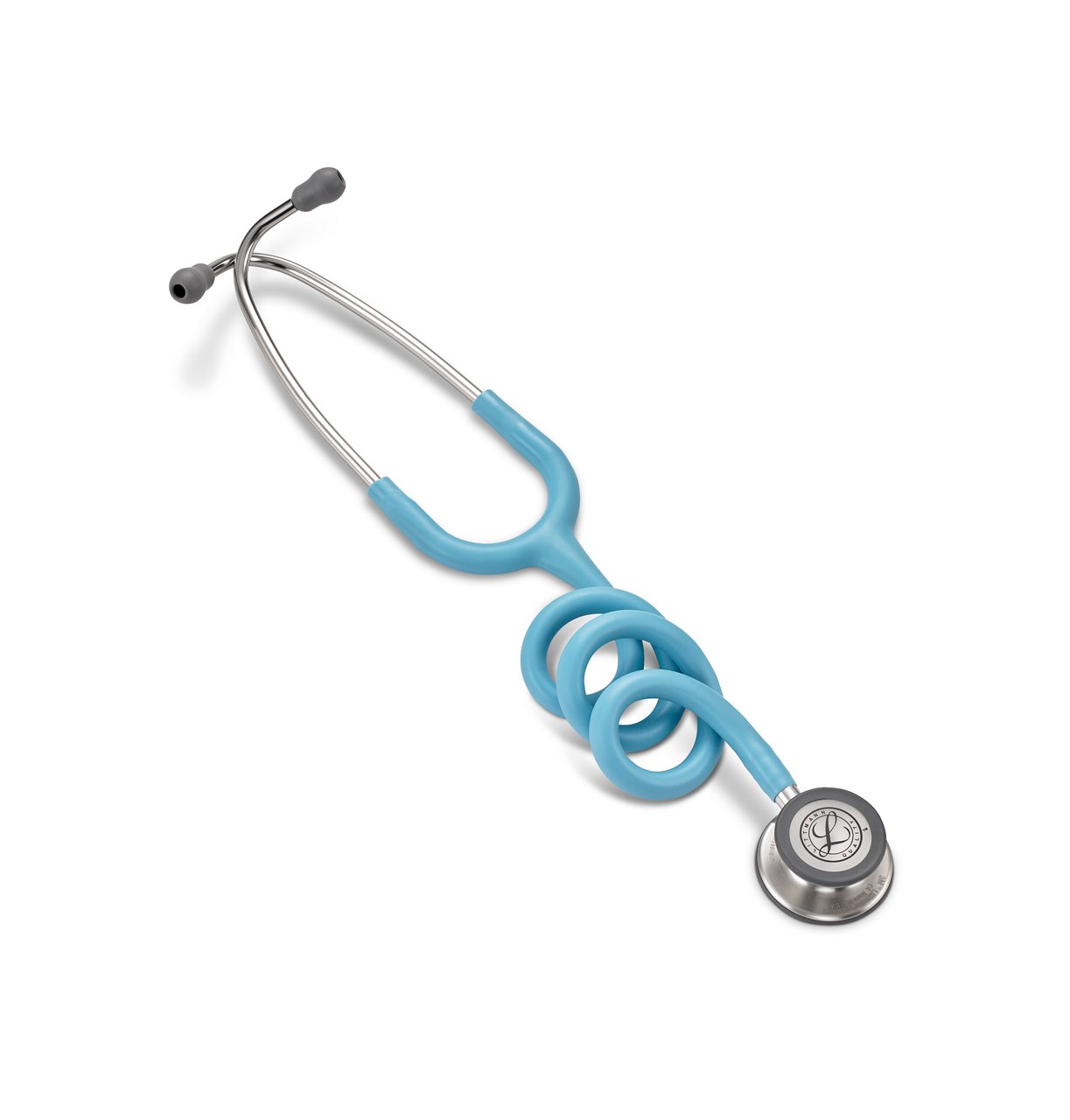 Foto de Littmann con el nuevo estetoscopio Classic III 5912C con nuevo tubo con acabado satinado