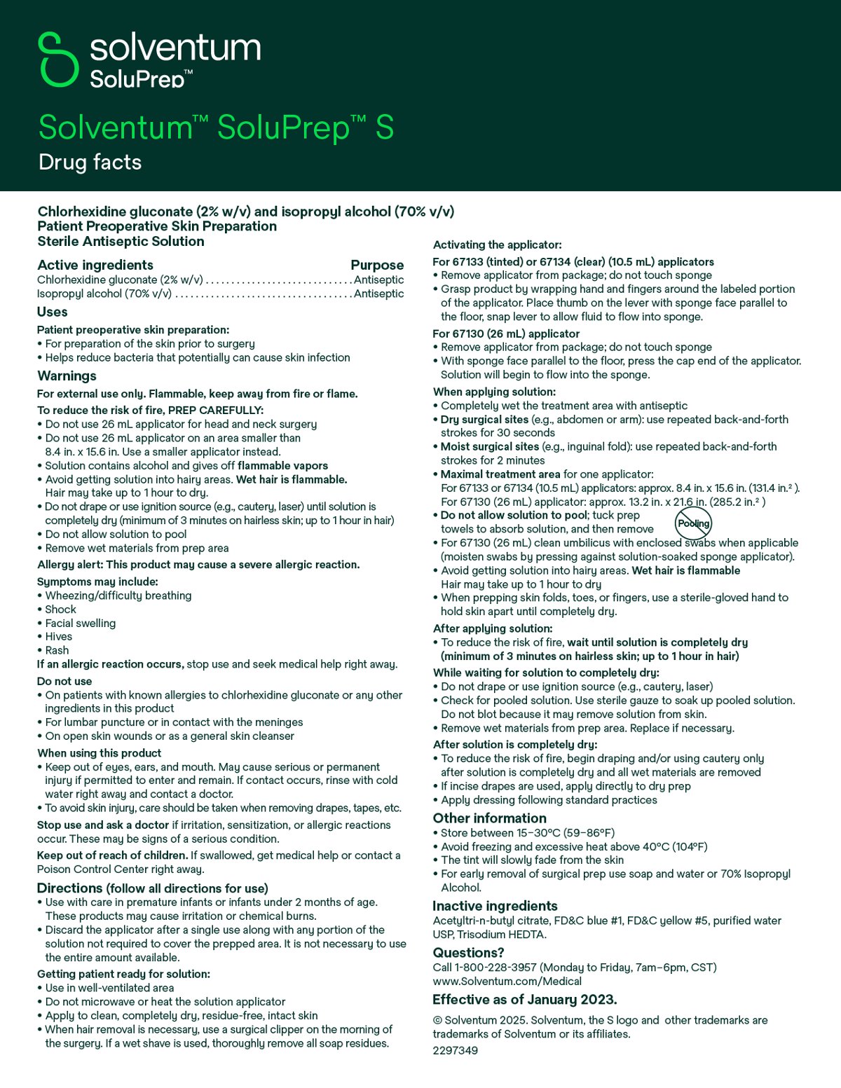 3M SoluPrep S Sterile Antiseptic Skin Solution
