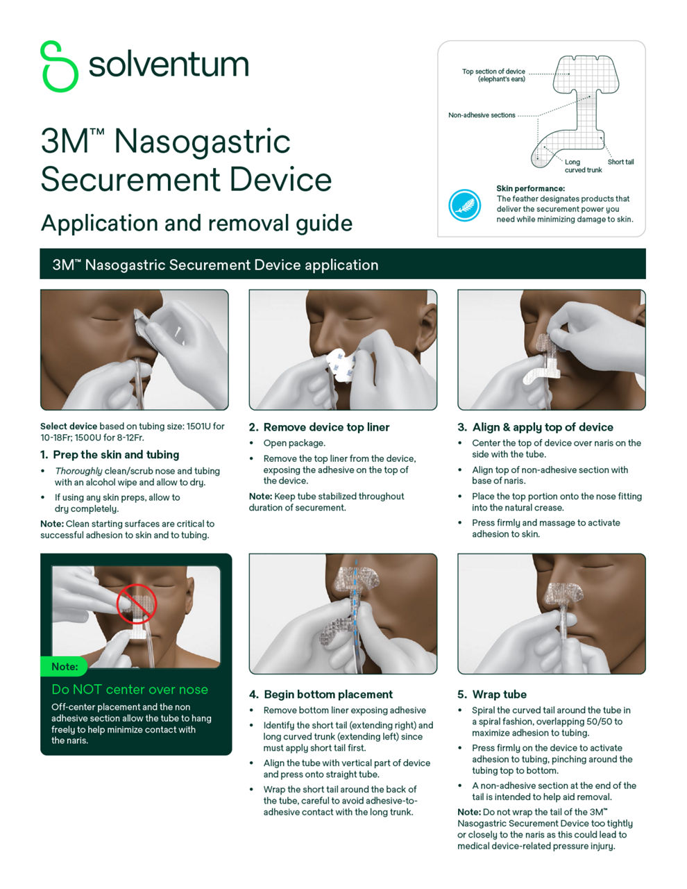 Nasogastric Securement Device Application and Removal Guide