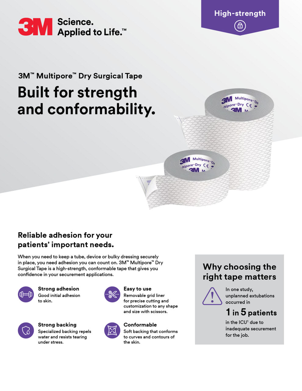3M Multipore Dry Surgical Tape Sell Sheet