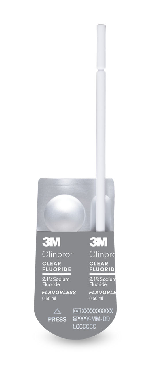 3M™ Clinpro™ Clear Tratamento de Flúor, Sem Sabor, 50/Caixa