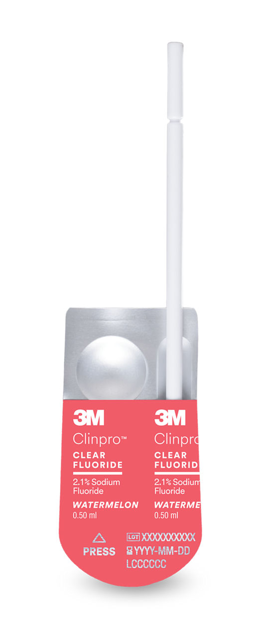 3M™ Clinpro™ Clear Tratamento de Flúor, Sabor Melancia, 50/Caixa