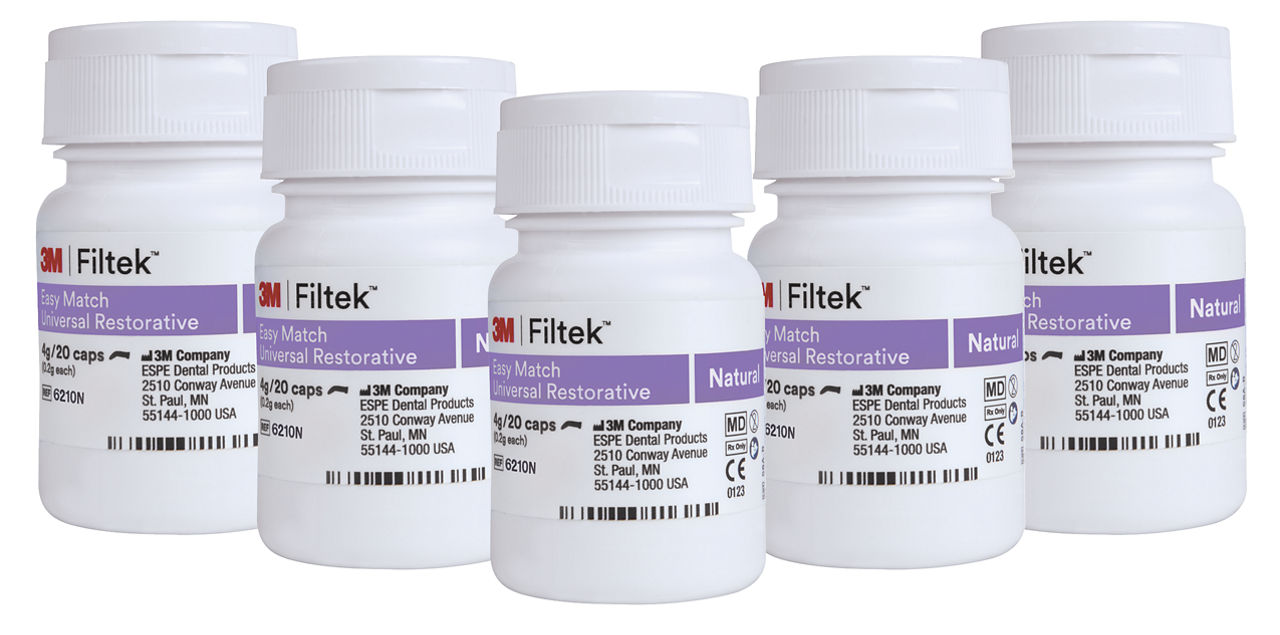 3M™ Filtek™ Easy Match Matériau de Restauration Universel, 6210,Natural, 0.2 g, Capsules, 20/BT, 5 BT/BAG, 10 BAG/CS