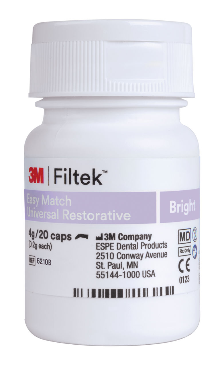 3M™ Filtek™ Easy Match Matériau de Restauration Universel, 6210B,Bright, 0.2 g, Capsule, 20/BT