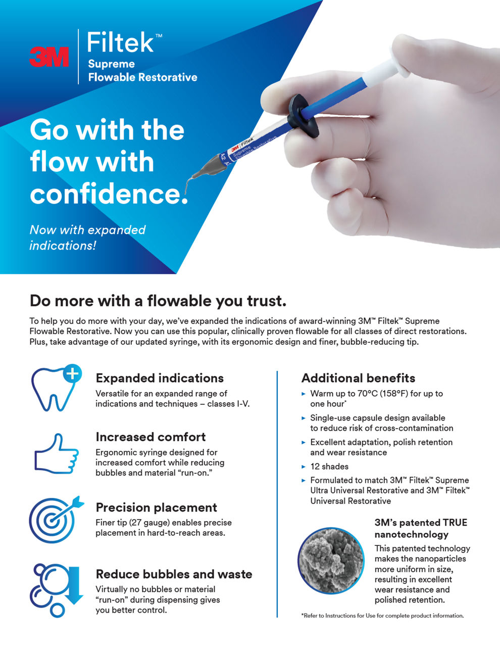 Filtek™ Supreme Flowable Sell Sheet