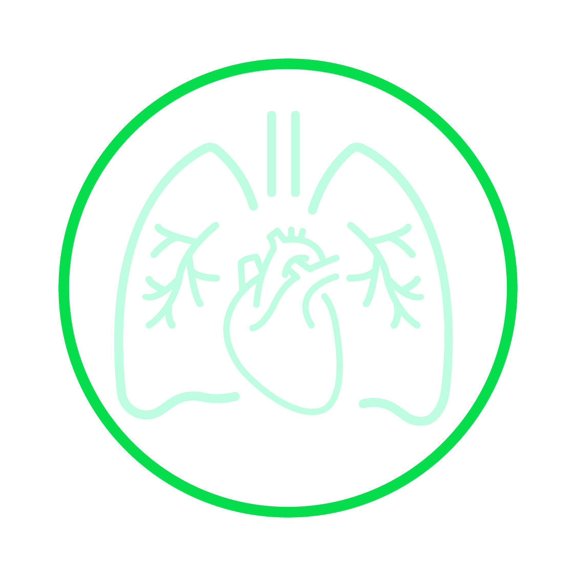 Icon illustrating prevena cardiothoracic - light green