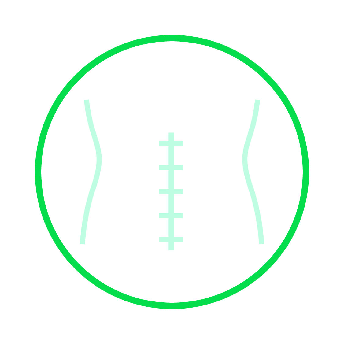 Icon illustrating prevena general surgery - light green